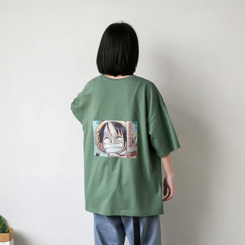 2020 летняя новая Молодежная Футболка с принтом большого размера коротким рукавом