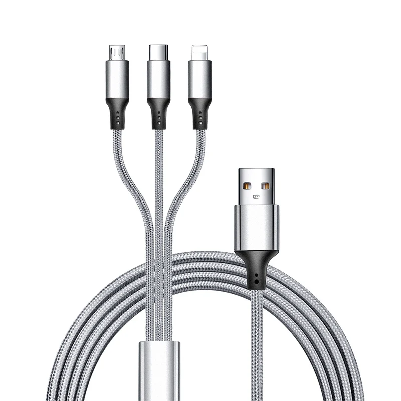NOHON 3 в 1 USB кабель для iPhone XS Max XR Lightning Кабель для мобильного телефона Micro usb type C зарядный кабель для Xiaomi зарядное устройство Шнур