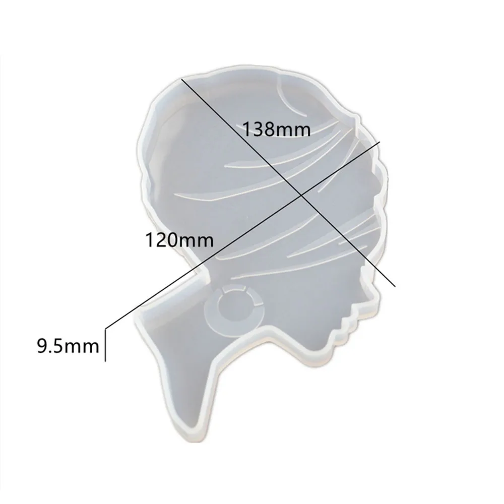 

Women Silicone Resin Mold Head Diy Crystal Epoxy Resin Mold Afro Head Woman Head Beauty Irregular Mirror Silicone Mold