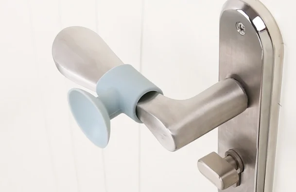 Творческий дверная ручка блокировки для защиты площадка присоска стены