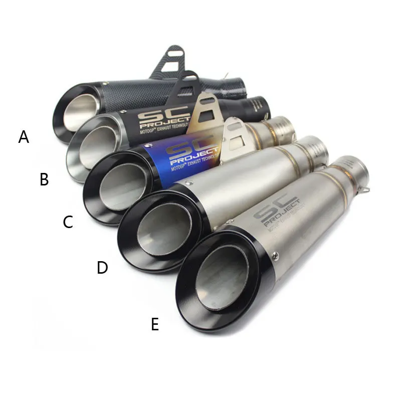 

51mm Inlet Motocross Exhaust Muffler Dirt Pit Bike Motorcycle Scooter Racing Exhaust Muffler Z800 Z900 MT09 CBR