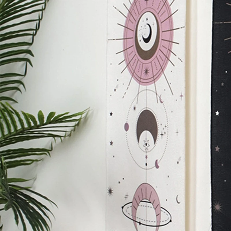 

Moon Phase Tapestry Wall Hanging Lunar Tassel Carpet Sun Moon Wall Decoration Elegant Home Ornament Decorations for RoomMoon Pha