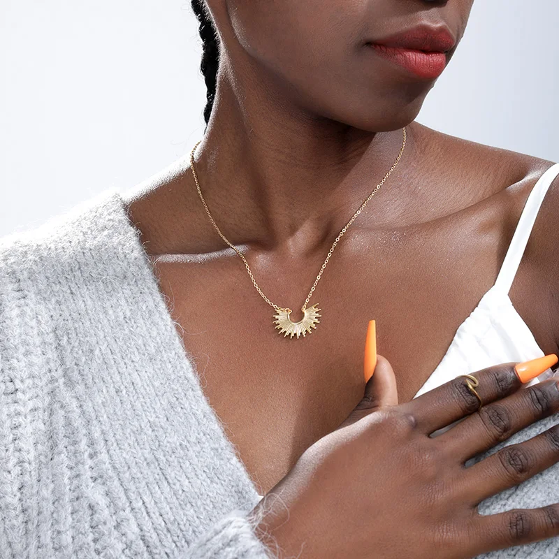 Ожерелье женское этническое из нержавеющей стали винтажное Ювелирное Украшение