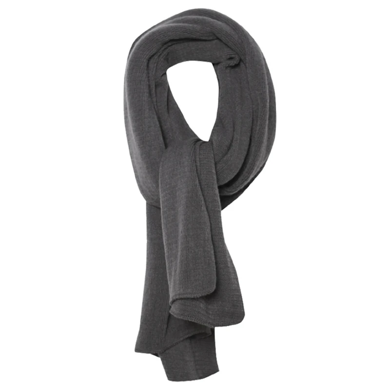 

[EAM] Women Rectangle Shawl Cloak Black Gray Keep Warm Scarf New Long Personality Fashion Tide Autumn Winter 2021 1DD3208