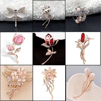 high quality temperament brooch female pearl cute pin flower retro silk scarf buckle clothing accessories