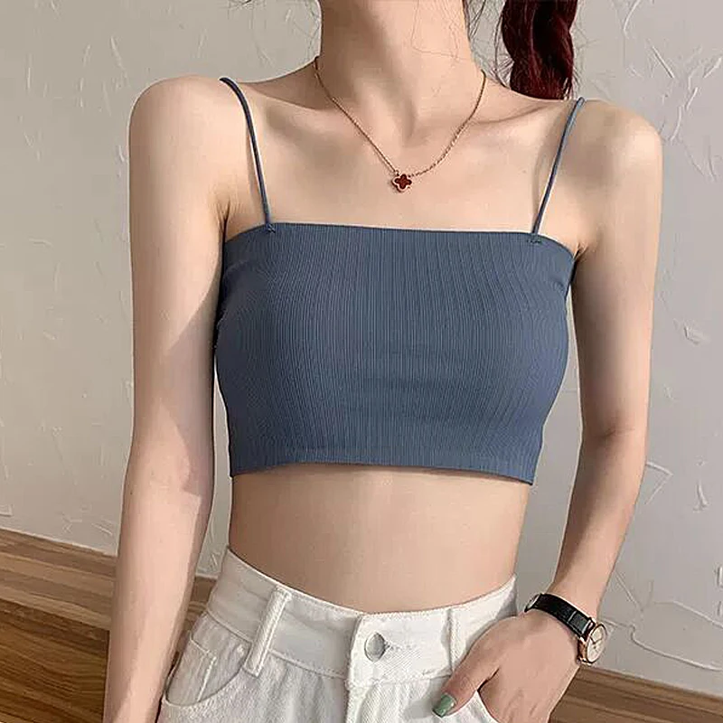 

Women Sexy Lingerie Tube Top Seamless Crop Top Strapless Bandeau Top Underwear Comfort Padded Bras Wirefree Bralette 2pcs/lot