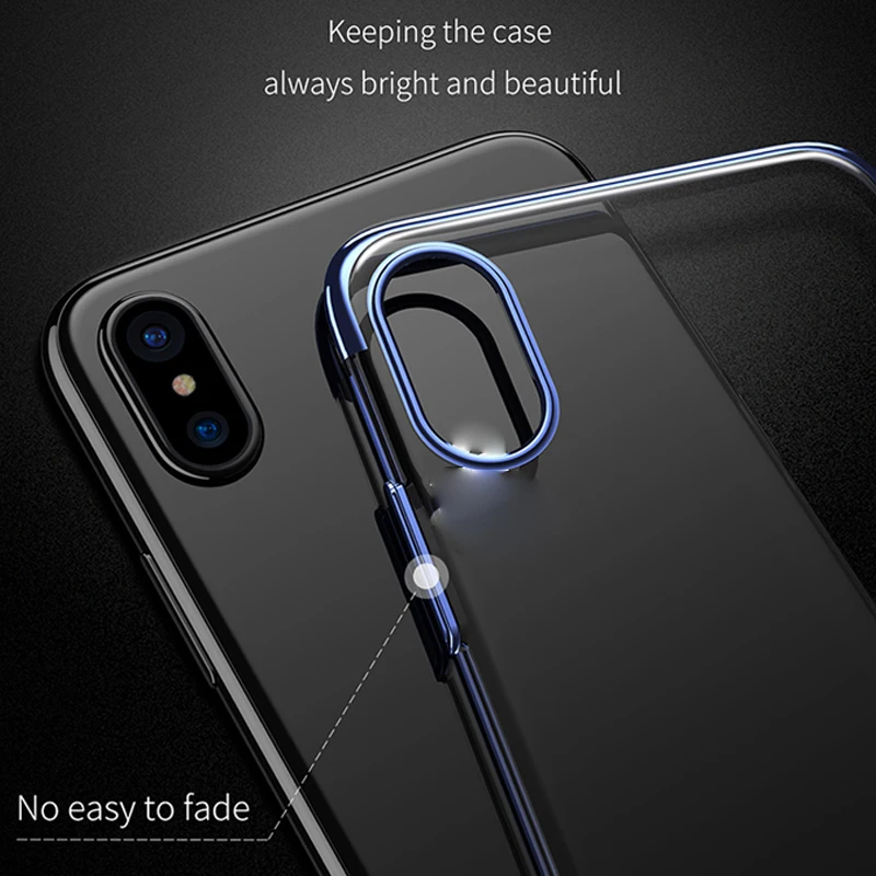 Роскошный чехол для телефона Baseus iPhone X Capinhas ультратонкая жесткая задняя крышка из
