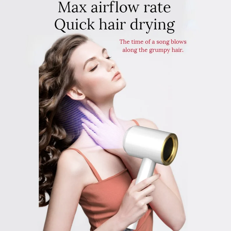 

4-speed Hot and Cold Air Blower, High-power Blower, Negative Ion Hair Care Styling,hair Dryer Comb, Blowing Brush Quick Dry Hair