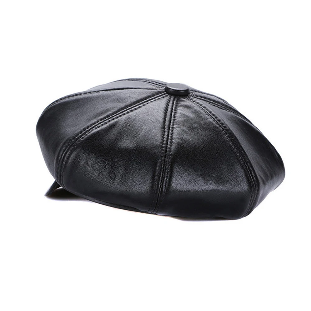 Новинка осенне-зимние женские береты из 100% натуральной овечьей кожи