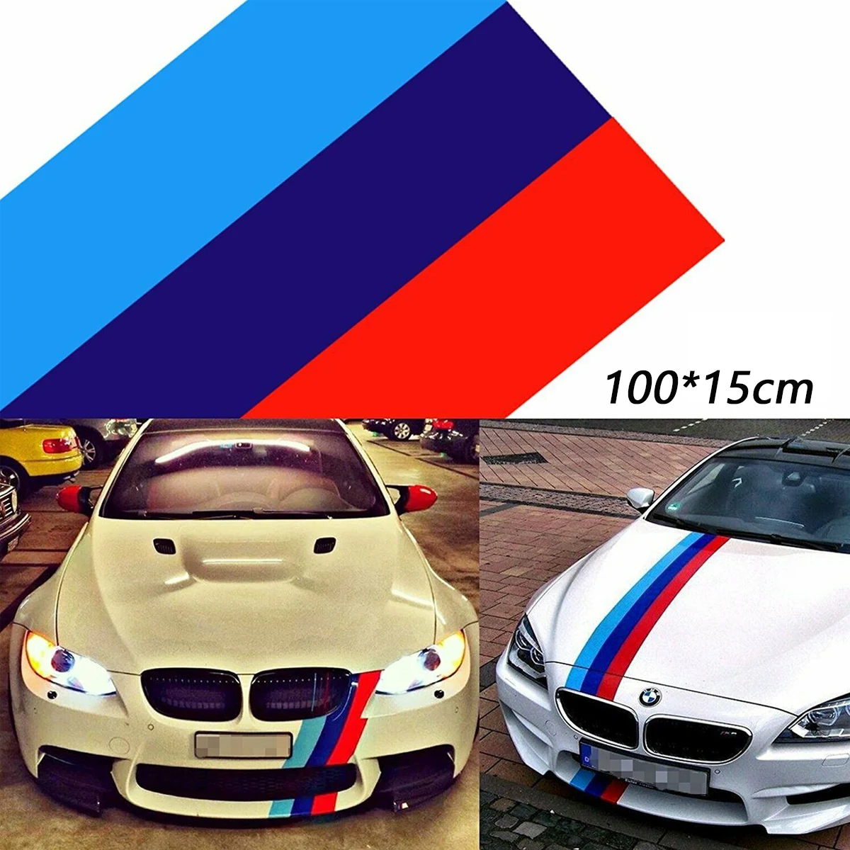 

/// M виниловая графическая Наклейка Авто Наклейка полоса внешняя внутренняя отделка кузова для BMW M3 M4 M5 M6 3 5 6 7 серия 100*15 см