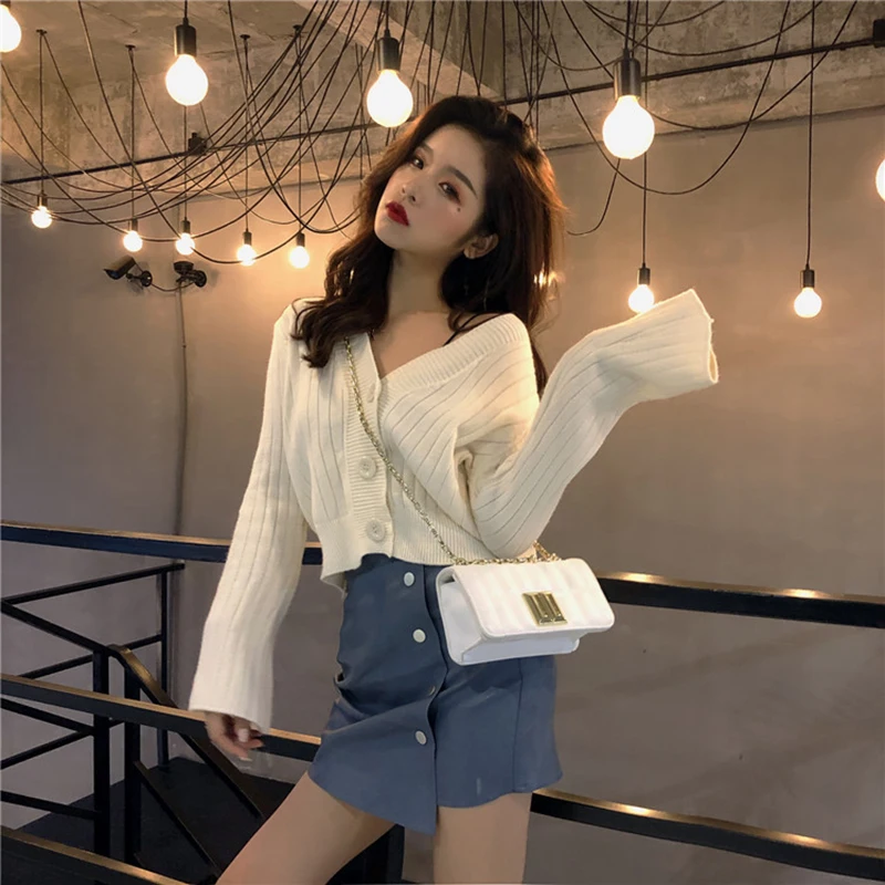 

Women Autumn Winter Cardigan Sweater Coat Female Long Sleeve Outer Knitted Tops Pull Femme
