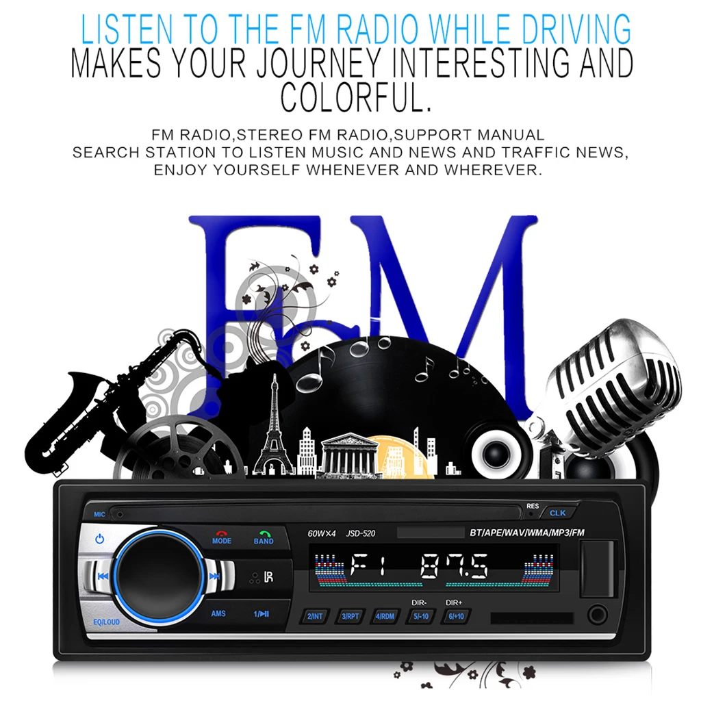 Mp3-плеер In-Dash с поддержкой Bluetooth автомобильный стерео цифровой медиаприемник |