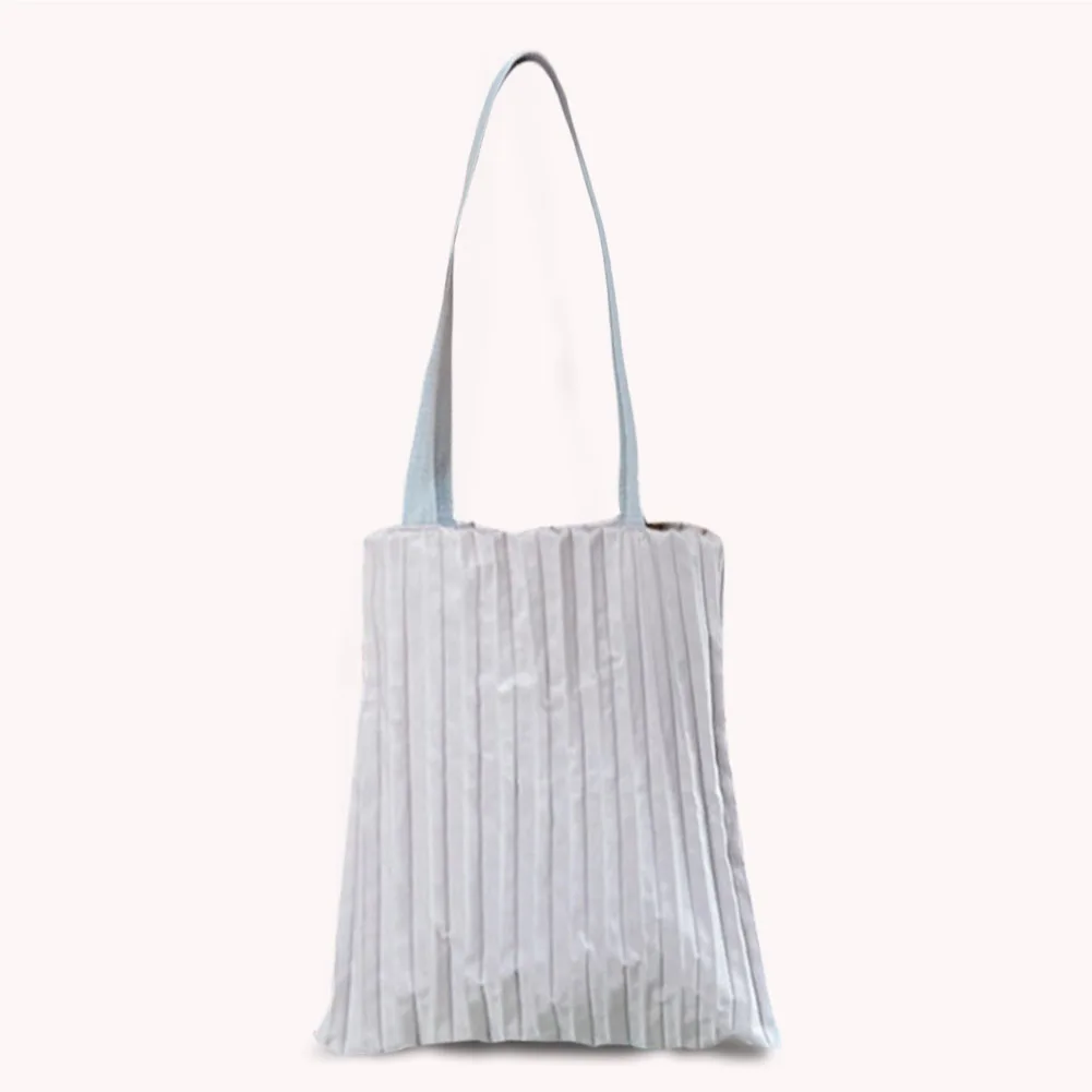 

Solid Colour Shoulder Messenger Bag Street Pleated Women Handbags Fashion Casual Canvas Commuter Totes Bags Clutch Bag
