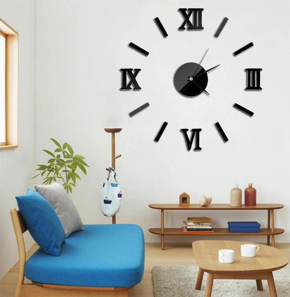 2019 горячая Распродажа 3D DIY часы настенные Horloge акриловые зеркальные наклейки