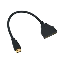 2021 hdmi compatible splitter one input to two output adapter cable for playstation tv camera hdmi compatible converter