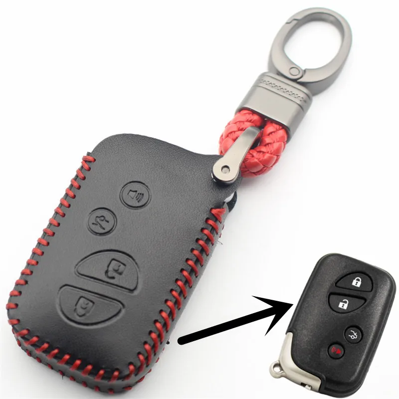 Брелок XIEAILI из натуральной кожи с 4 кнопками чехол для смарт ключа Lexus