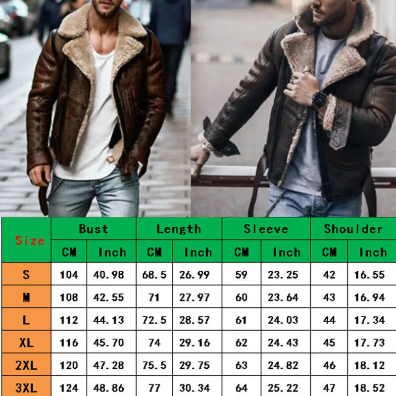 Мужские куртки воротник с лацканами тонкая кожаная куртка меховой подкладкой