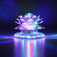 automatic rotation led lotus crystal magic ball light sound actived disco stage light for christmas wedding home party ktv show