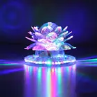 Светодиодный волшебный шар лотоса с автоматическим вращением, освещение со звуковой активацией для дискотеки, сценическое освещение для рождества, свадьбы, домашвечерние, караоке-шоу
