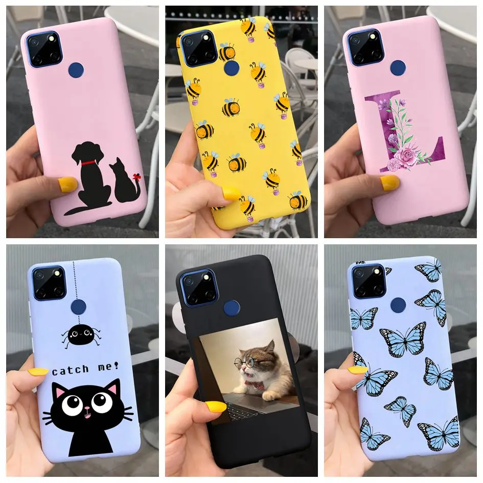 Чехол для Oppo Realme C15 чехол 2020 мультяшный Силиконовый противоударный мягкий бампер