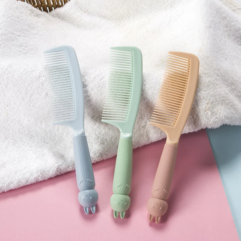 

1pc Cartoon Rabbit Massage Detangling Hair Brush Scalp Hair Comb Detangling Brush for Hair Brush Girl Child Random Color22x4.5cm