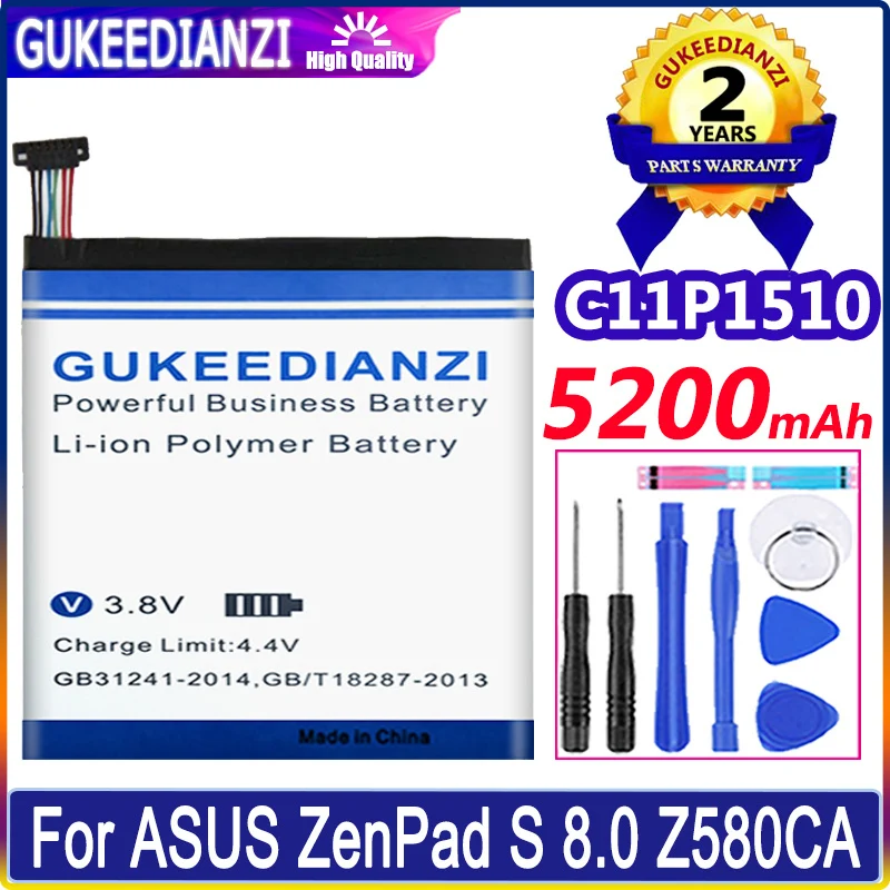 

Аккумулятор GUKEEDIANZI 5200 мАч C11P1510 для ASUS ZenPad S 8,0 Z580CA, аккумуляторы для планшетных ПК
