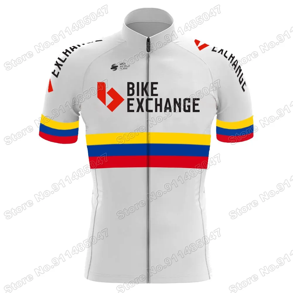 

Colombia Bike Exchange 2021 Cycling Jersey Set Summer Clothing Mens Road Bike Shirts Suit Bicycle Bib Shorts MTB Wear Maillot