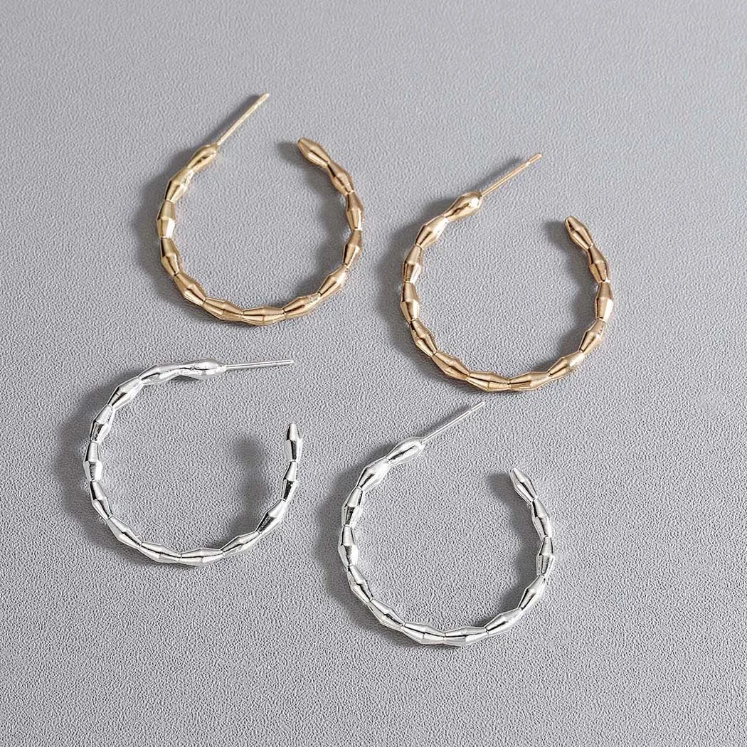 Серьги Kinitial из бамбука геометрические открытые серьги с для женщин круглые