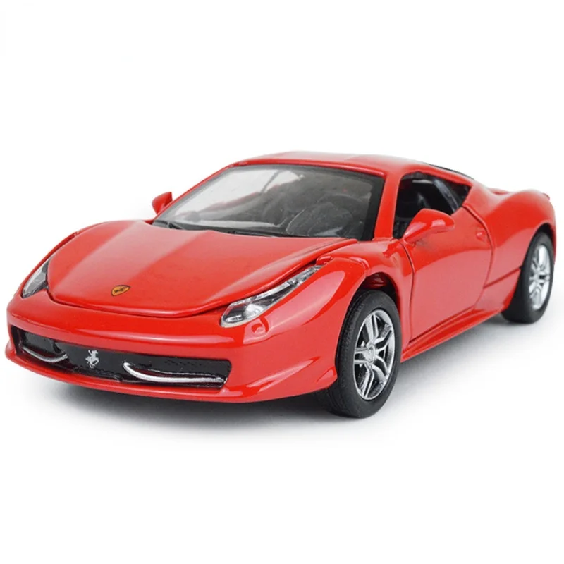 

1:32 Ferrari 458 Italia Alloy Diecast Car Model Sound Light Simulation Sports Car Toys For Boy Childrens Gift Collectibles