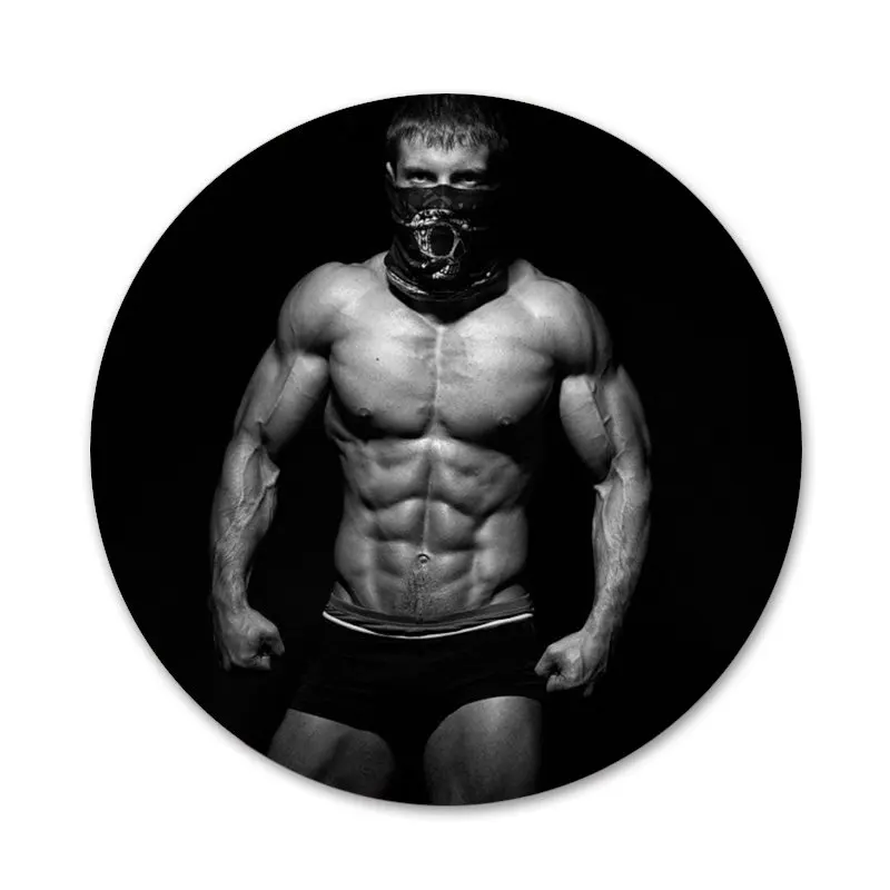 Sexy fitness man Badge Brooch Pin Accessories For Clothes Backpack Decoration gift | Дом и сад