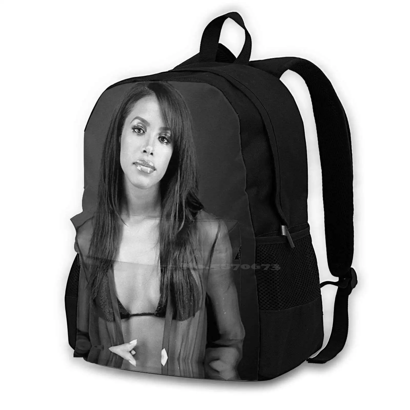 

3D Print Design Backpack Casual Bag Music Hip Hop 90S Rnb R B Black Singer Vintage Drake Rap Retro Throwback Timbaland 2Pac 90S