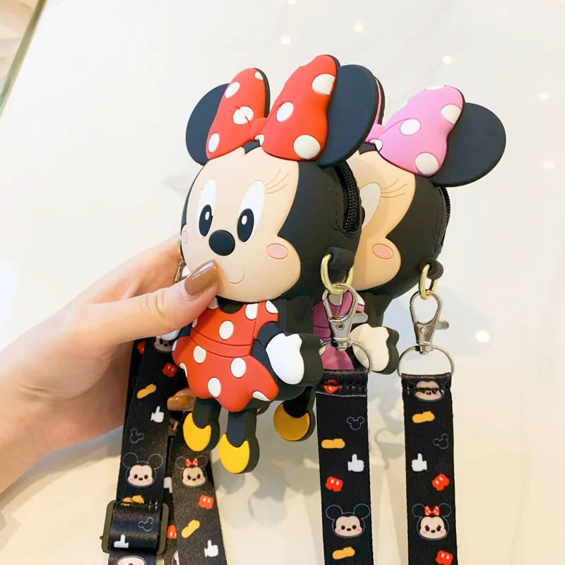Детская маленькая сумка TSUM с Микки Маусом мультяшный силиконовый мини-кошелек