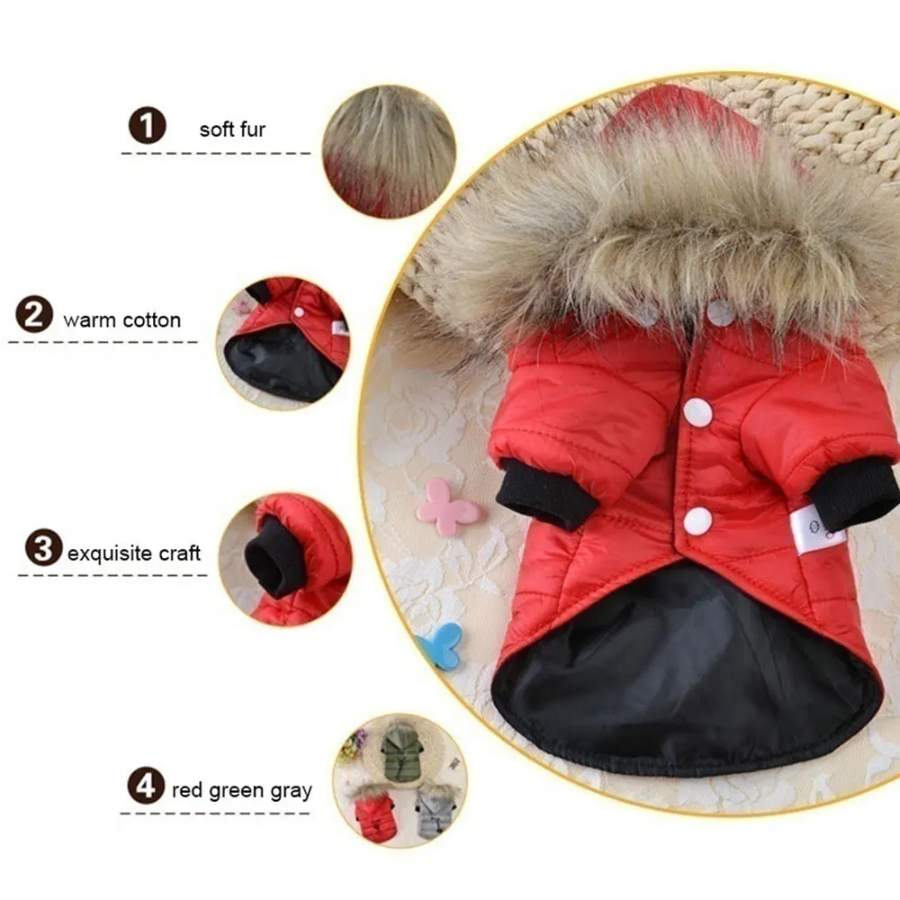 Пальто для собак Одежда питомца куртка флисовая собака мода 3 цвета меховой