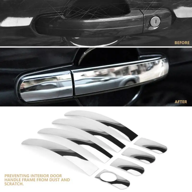 8 шт дверь автомобиля внутренняя ручка рамка крышка наклейка для Ford Kuga Escape 2013 2014