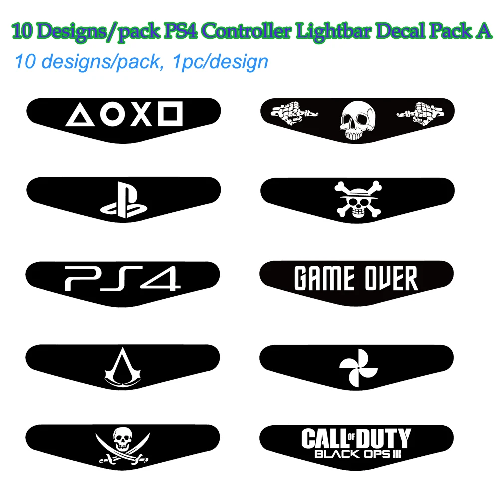10 sets LED Light Bar Skin Sticker in 1/set For Playstation4 Custom Decal Game for PS4 Dualshock Controller | Электроника