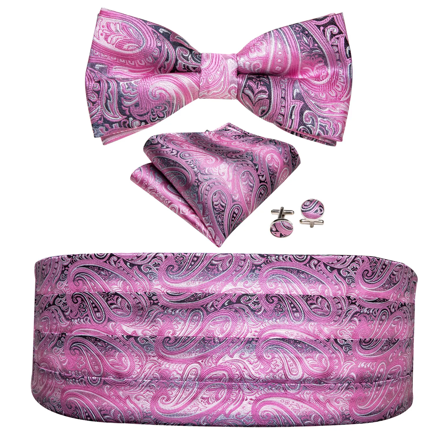 

Мужской Шелковый цветочный галстук-бабочка с пейсли-принтом