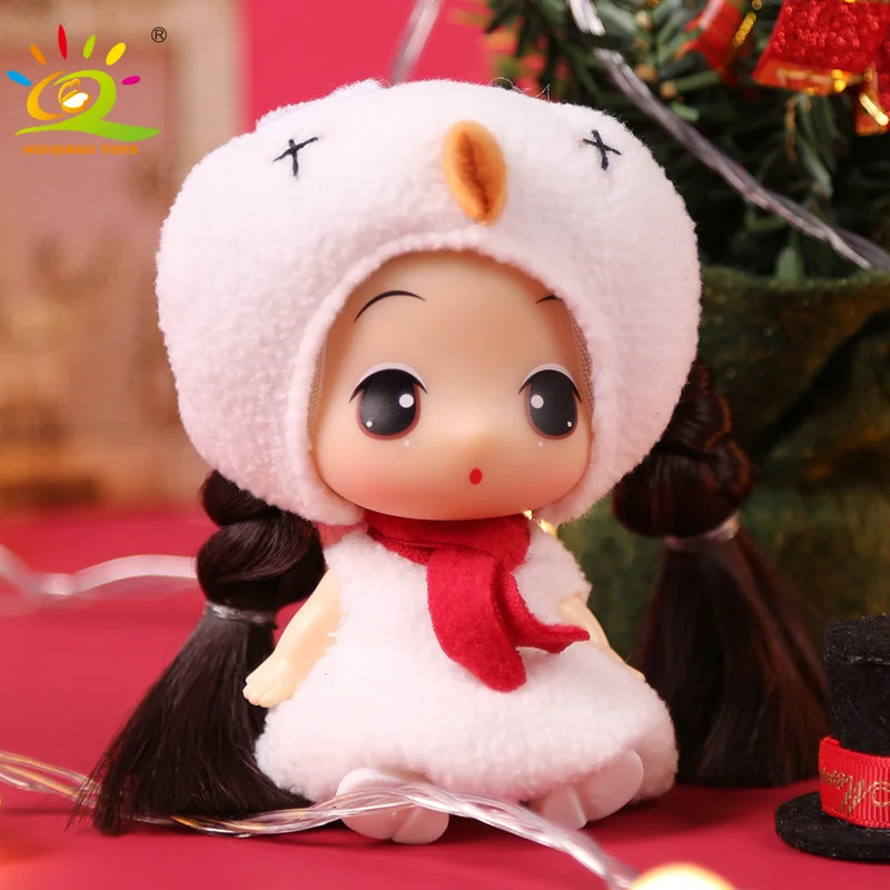 HUIQIBAO игрушки 9 см кукла Ddung Рождество запутанные куклы одеваются BJD брелок для девушек Подвеска детская игрушка подарок на день рождения