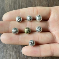 junkang 8mm alloy amulet all kinds of carved spacer beads diy bracelet necklace jewelry connector accessories