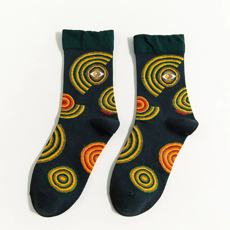 Street Socks 04 Уличная одежда для скейтборда, новинка, корейские забавные зимние спортивные женские хлопковые милые Мультяшные носки, теплые сумасшедшие короткие счастливые носки для женщин и мужчин - Цвет: Street Socks 04