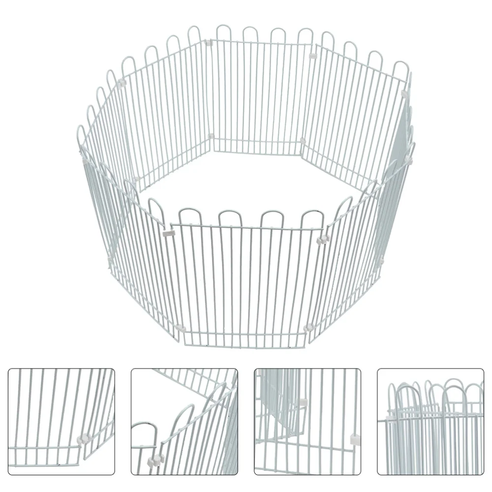 

8Pcs Iron Wire Hamster Fence Home Assembly Iron Wire Fence Pet Amusement Park