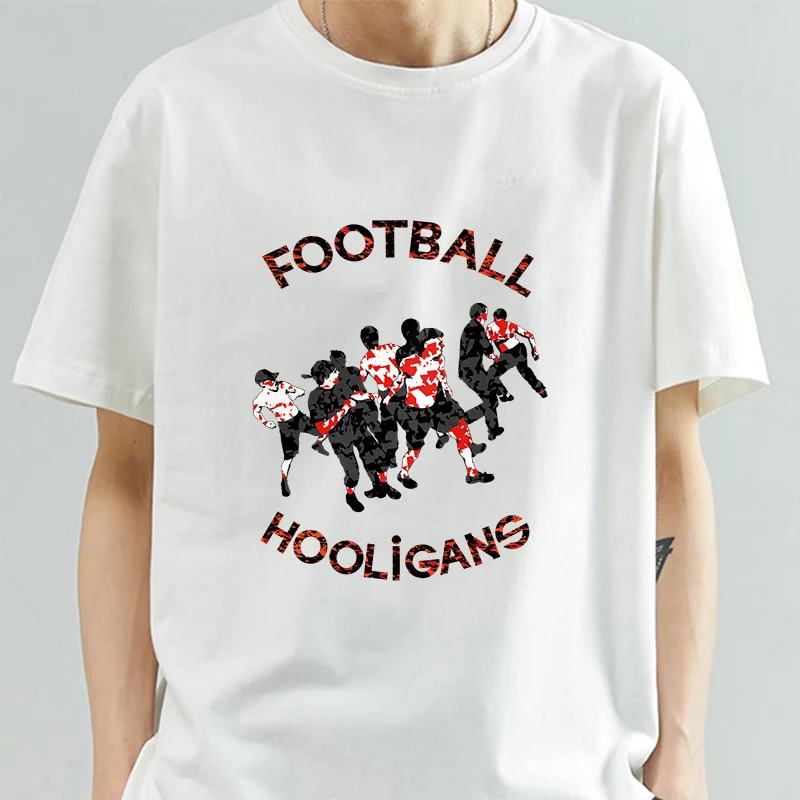 

Football Hooligang Cool Letter Printed Summer Clothes Fashion Style Tops Women 2021 Friendship Day Personalized White T-shirt