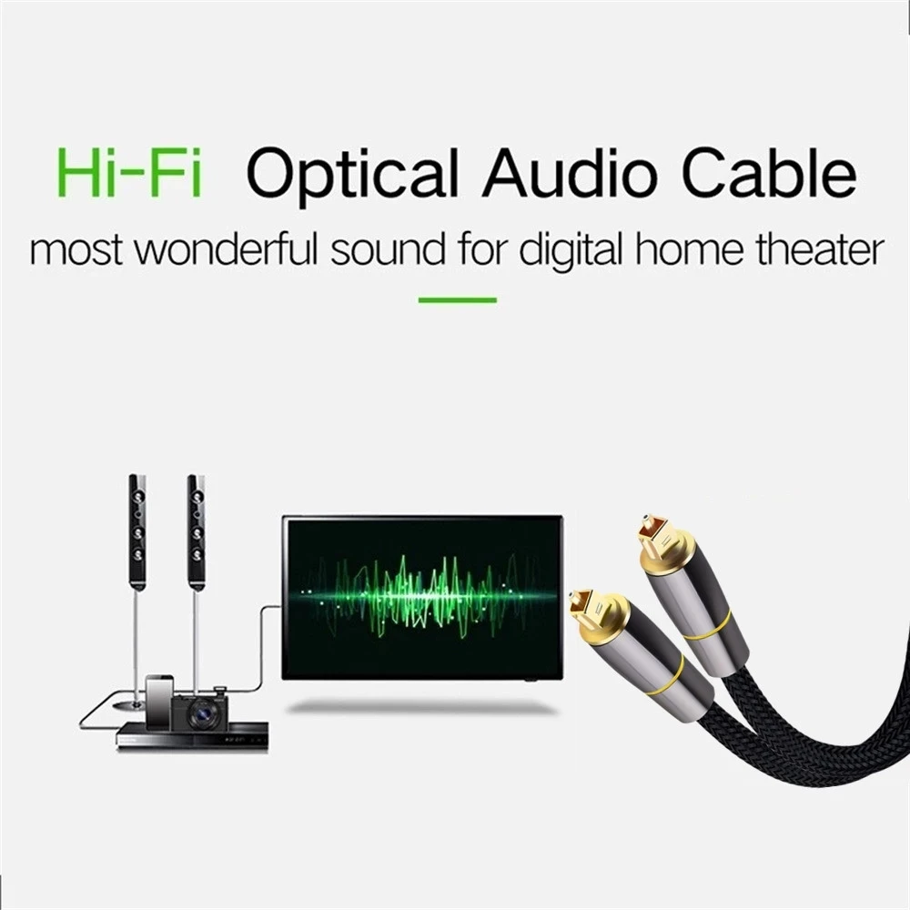 Цифровой оптоволоконный кабель Toslink HIFI 5 1 SPDIF м 2 10 для ТВ-приставки PS4 провод