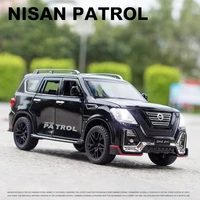 124 nissan patrol suv modified car toy alloy car diecasts toy vehicles sound and light car model car toys for kids gifts