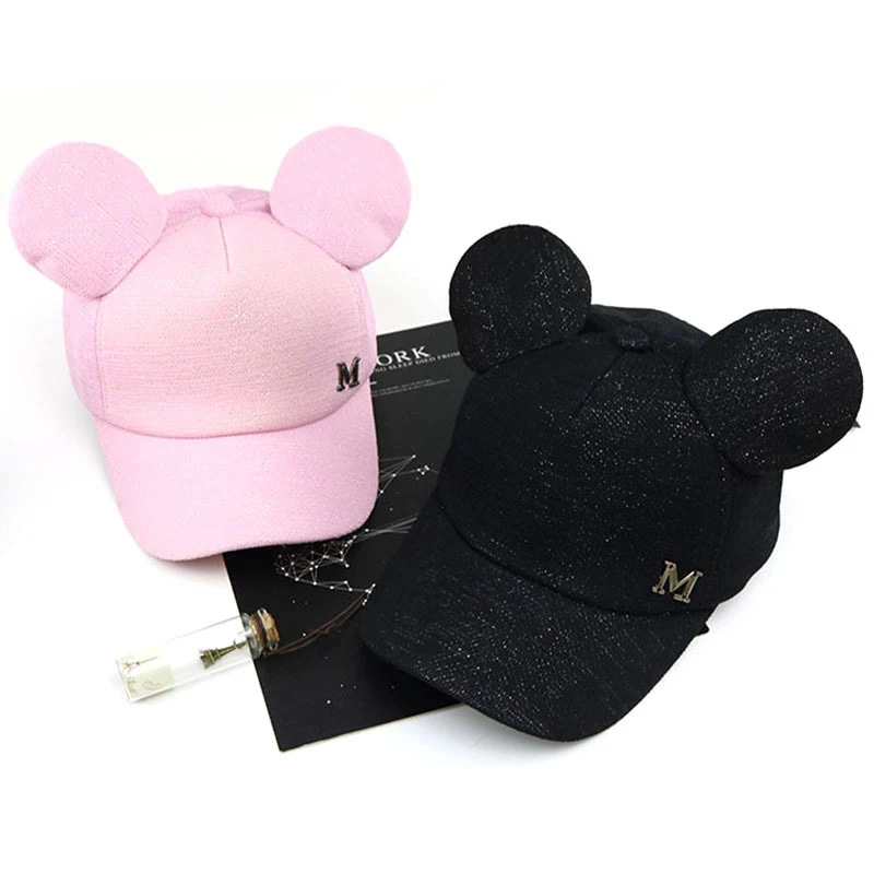 Детская бейсболка Sun Caps с большими ушами и вышитой буквой M, для мальчиков и девочек от 3 до 8 лет.