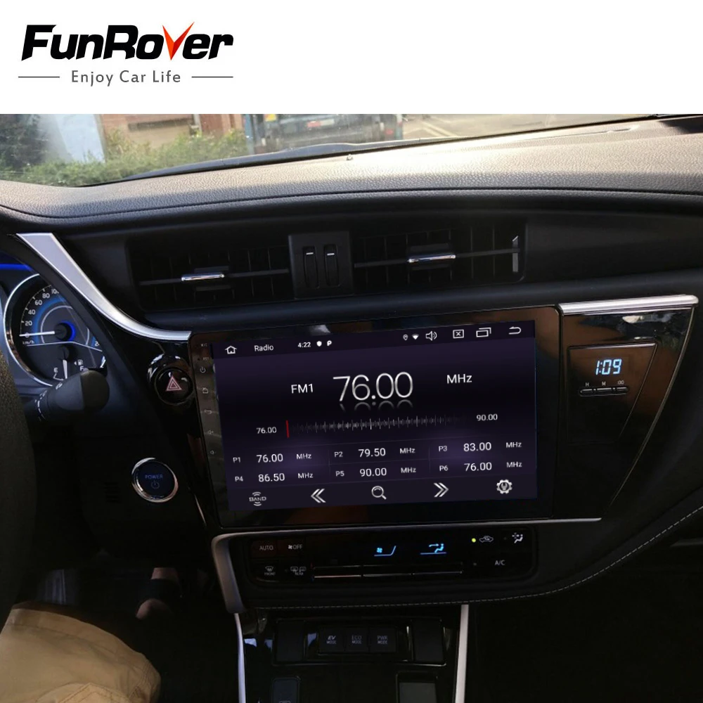 Funrover 2.5D+ ips Android 9,0 2 din Автомобильный Радио мультимедийный плеер для Toyota Corolla dvd навигация gps Радио Стерео RDS