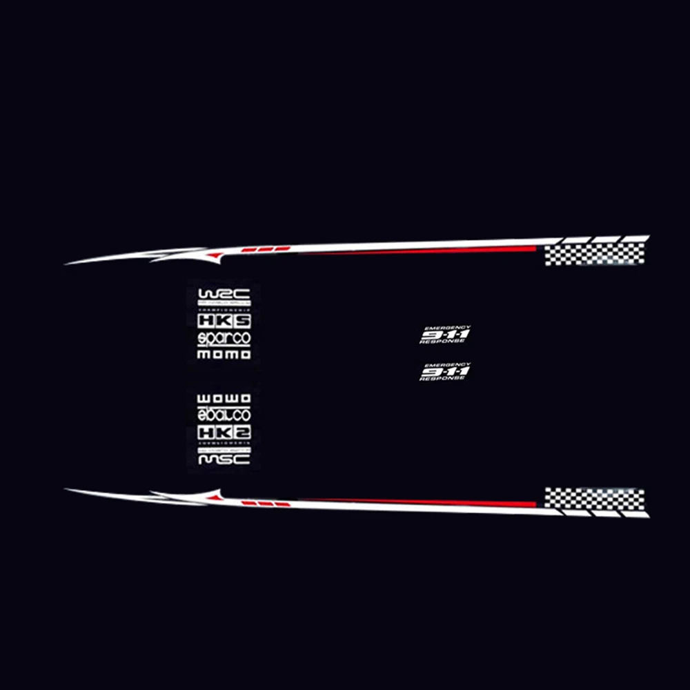 

1 Pair Car Sticker Bumper Accessories Decals Parts Set Vinyl Waterproof