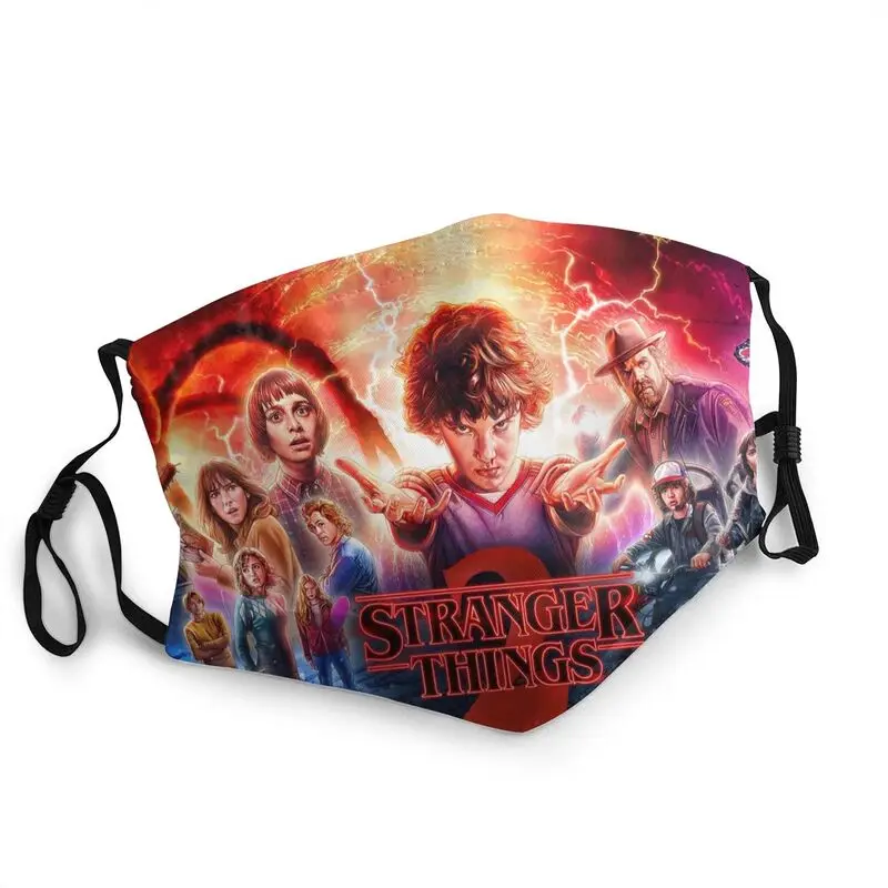 

Washable Fashion TV Show Stranger Things Face Mask Adult Anime Eleven Mask Men Women Protection Respirator Mouth Muffle