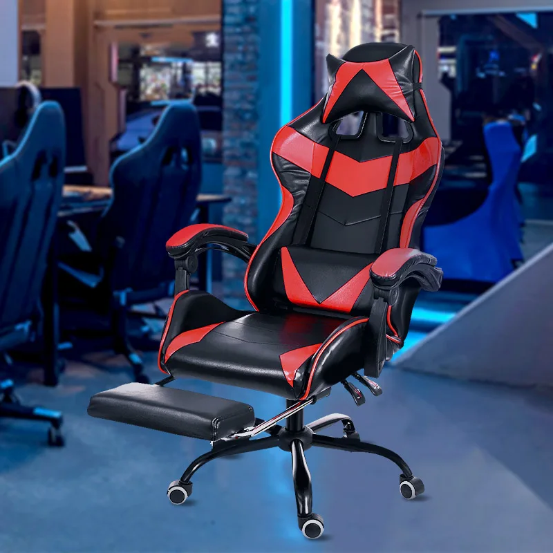 Wcg компьютерное игровое кресло ПВХ домашнее эргономичное офисное 150 ° лежа
