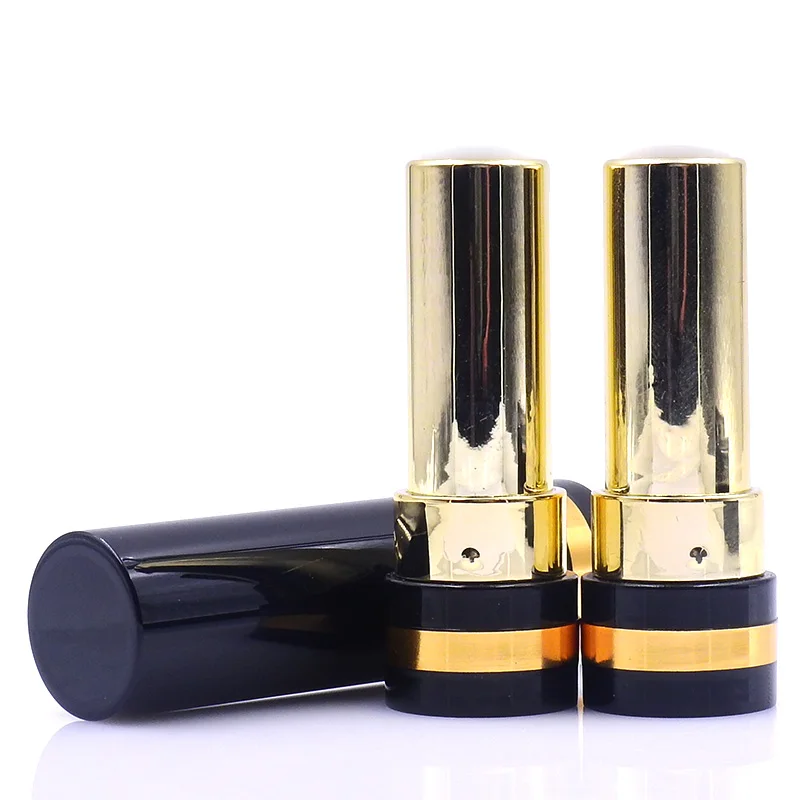 

10/20/50/80pcs PP 12.1mm DIY Round Black Lipstick Tubes Lip Balm Containers Empty Plastic Cosmetic Containers Lip Rouge Bottles