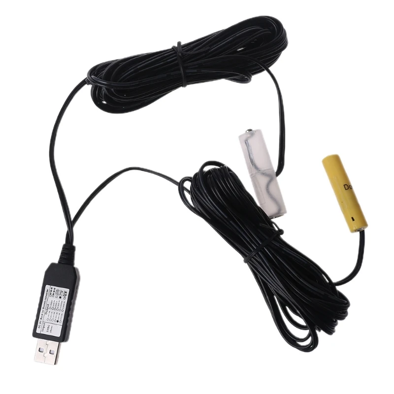 

6V AA AAA Battery Eliminator USB Power Supply Cable Replace 4pcs 1.5V Battery